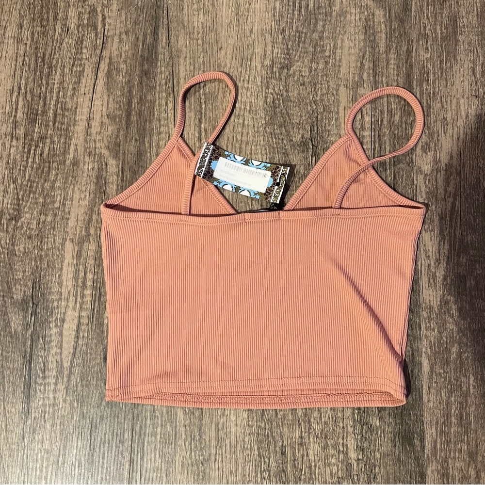 Boohoo Pink Crop Top Tank Womens US 6 - Picture 3 of 3